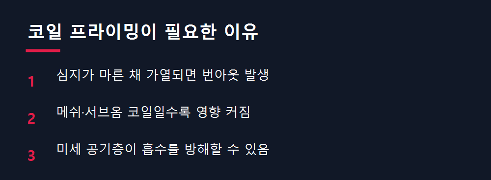 코일 프라이밍이 필요한 이유