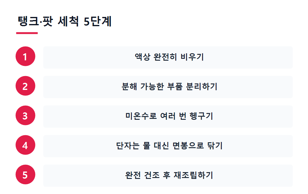 탱크·팟 세척 5단계