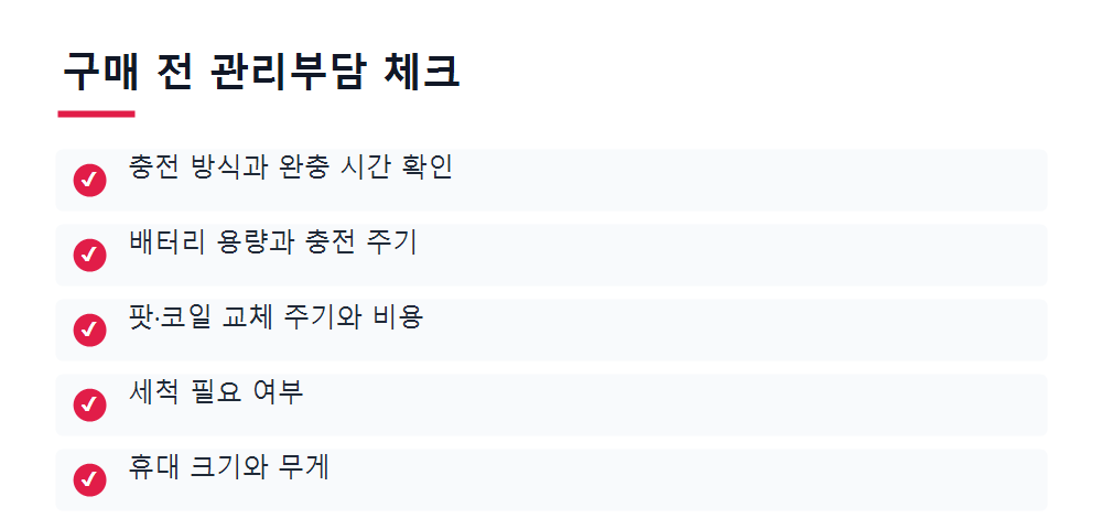 구매 전 관리부담 체크