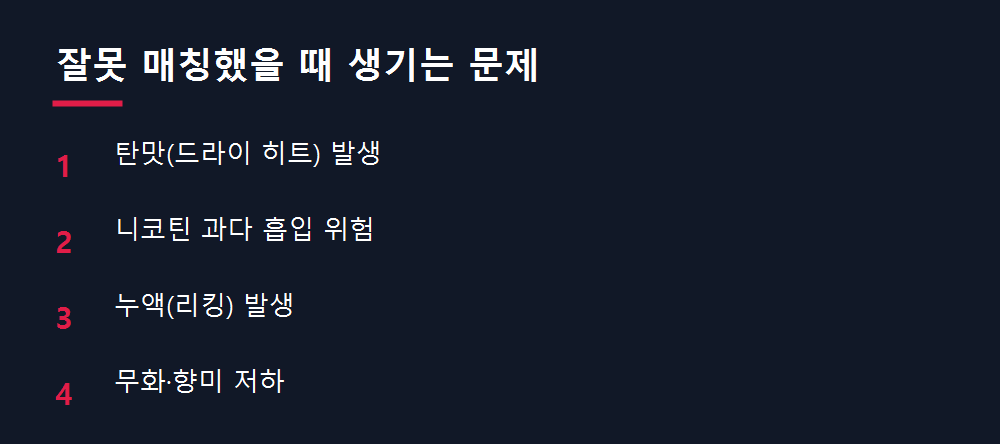 잘못 매칭했을 때 생기는 문제