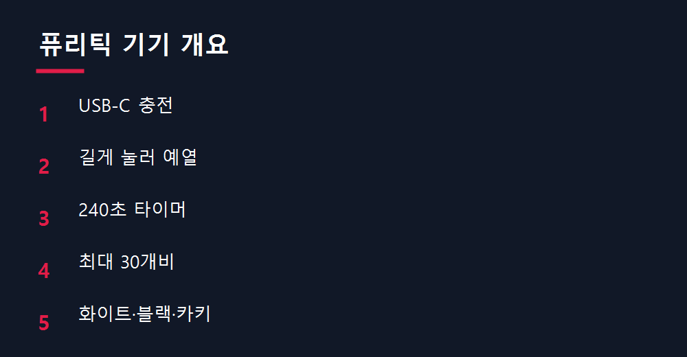 퓨리틱 기기 개요